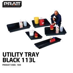 Utility Tray Black 113L