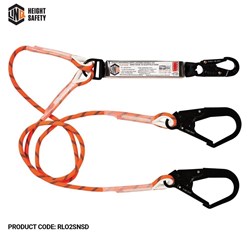 Double Leg Kernmantle 2M Shock Absorb Rope Lanyard with Hardware SN & SD X2