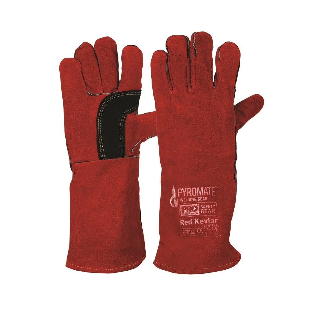 2 pairs of Prochoice Welding Gloves Blue or Red Australian Made with Kevlar 