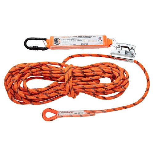 Kernmantle Rope with Thimble Eye & Rope Grab 15M