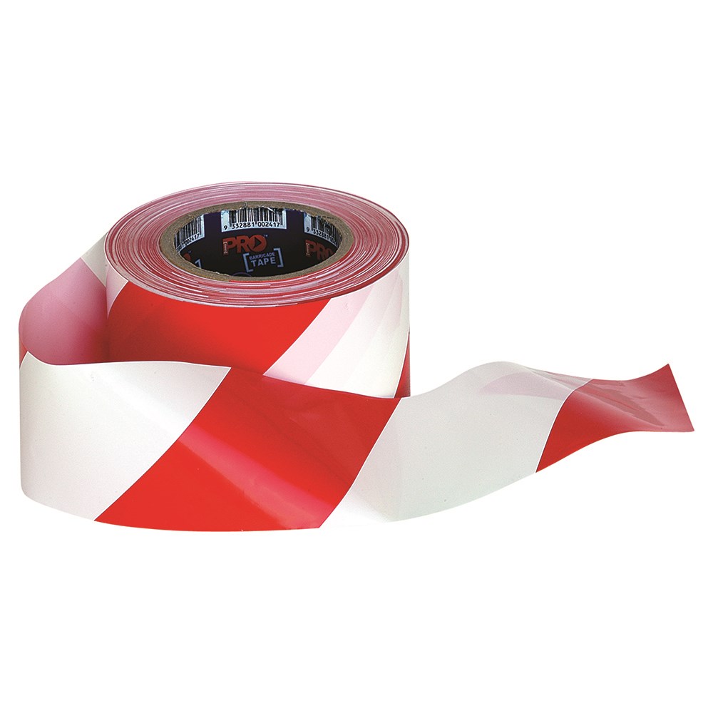 HDTR-300 - Striped Barricade Tape 75mm x 100m - Danger Do Not