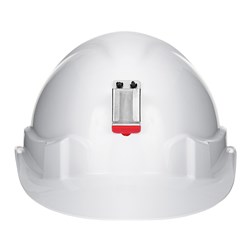 V6 Hard Hat Vented with Lamp Bracket and Pushlock Harness - White