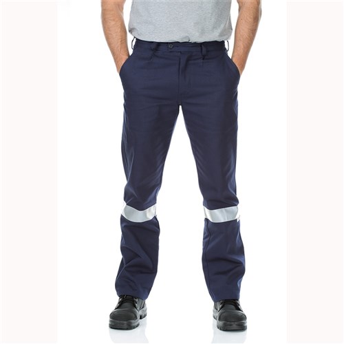 Cotton Drill Regular Weight Taped Work Pants Navy 107R