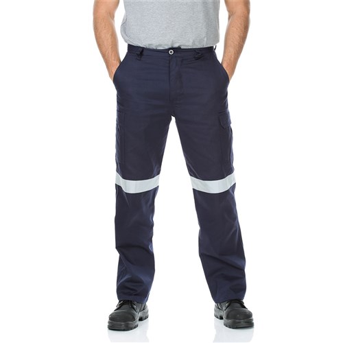 Midweight Cotton Drill Taped Cargo Pants Navy 102ST
