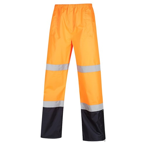 Hi-Vis Wet Weather Taped Rain Pants Orange/Navy XL