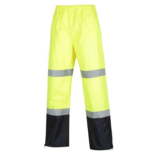 Hi-Vis Wet Weather Taped Rain Pants Yellow/Navy XL