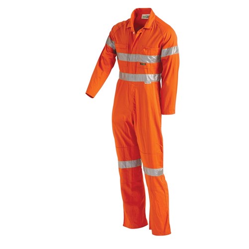 Hi-Vis Lightweight Single Tone Taped Coverall with Nylon Press Studs