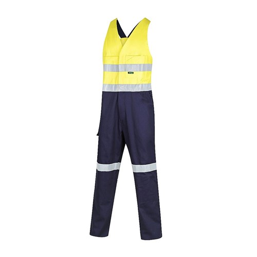 Hi Vis 2-Tone Regular Weight Action Back Coverall with Reflective Tape