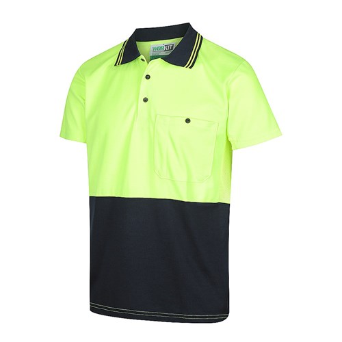 Short Sleeve Poly Cotton Polo Shirt - Two Tone