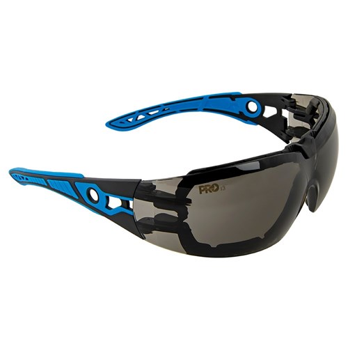 PROTEUS 5 SAFETY GLASSES SMOKE LENS SPEC AND GASKET COMBO