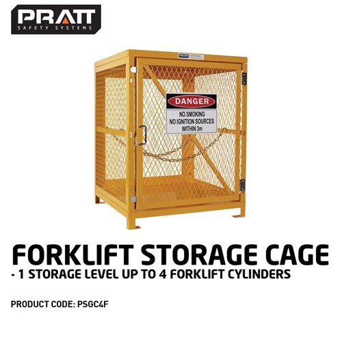 Forklift Storage Cage. 1 Storage Level Up To 4 Forklift Cylinders