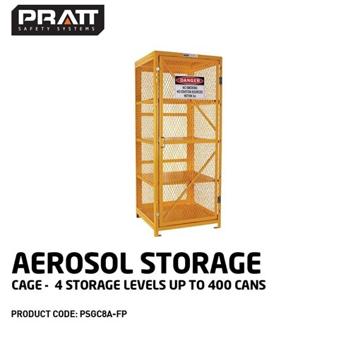 Aerosol Storage Cage. 4 Storage Levels Up To 400 Cans. (Comes Flat Packed - Assembly Required)
