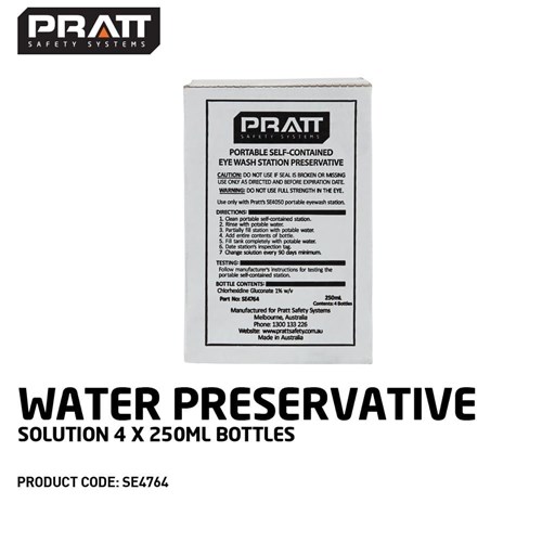Water Preservative Solution 4 x 250mL Bottles