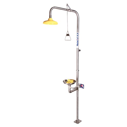 COMBINATION SHOWER WITH EYE & FACE WASH AND BOWL - NO FOOT TREADLE