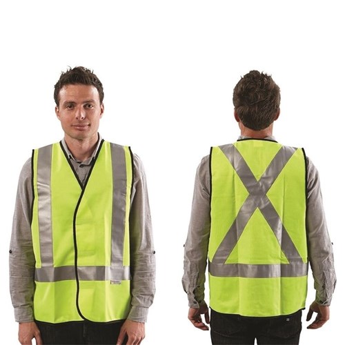Fluro X Back Safety Vest - Day/Night Use